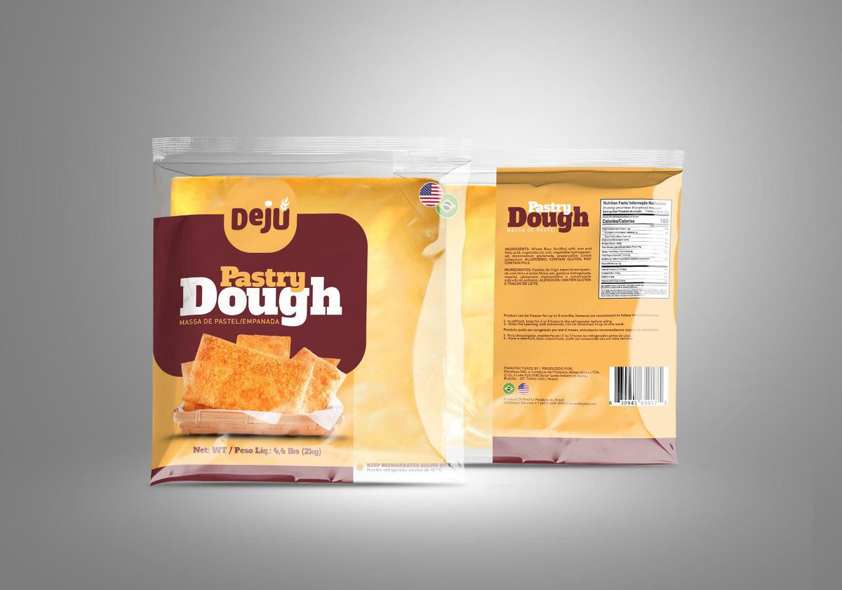 CAIXA Massa de Pastel Quadrada (Feira) 6 x 2kg DEJU
