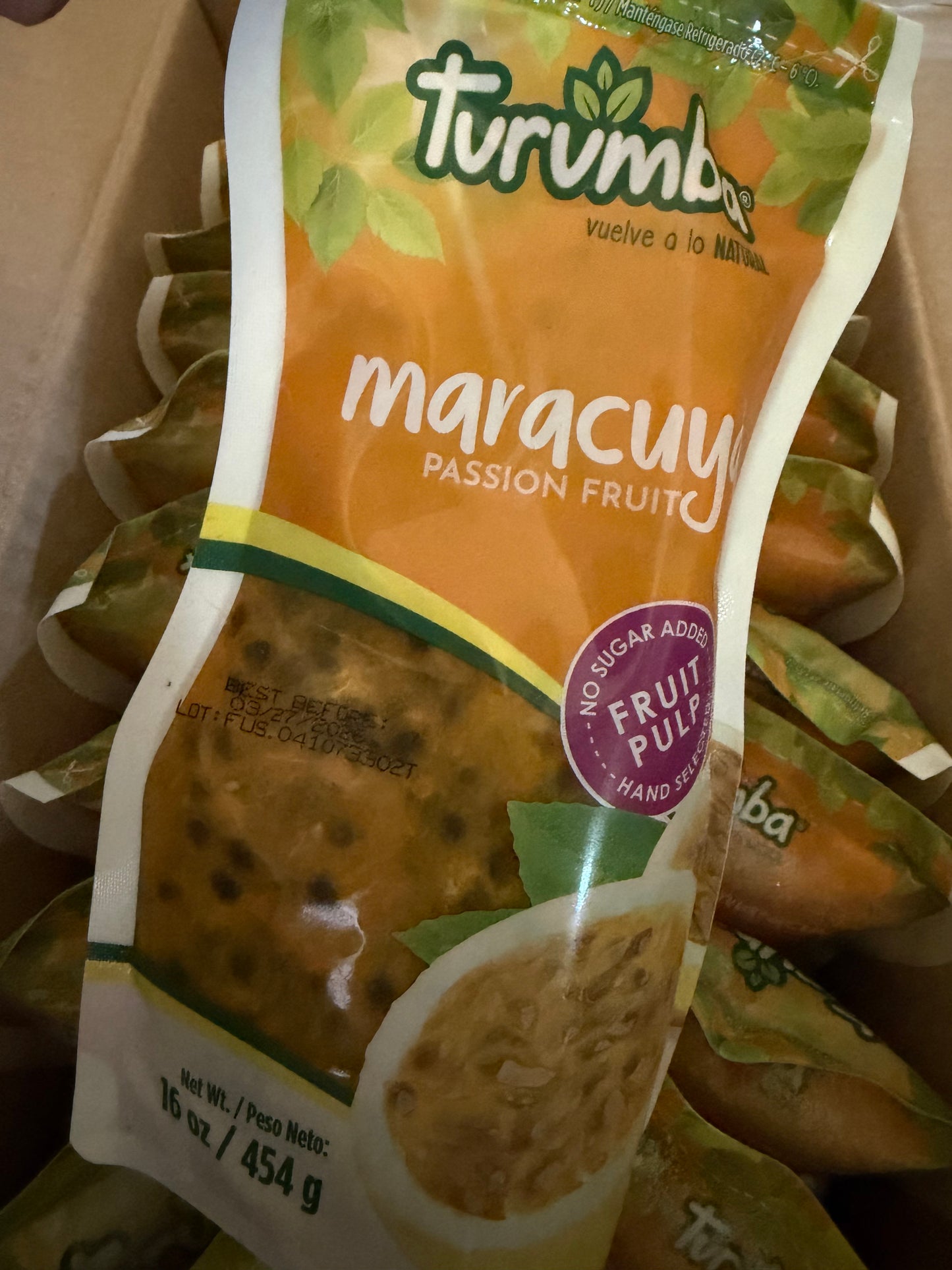 Polpa de Maracuja com SEMENTE Pouch 454g (Refrigerado)