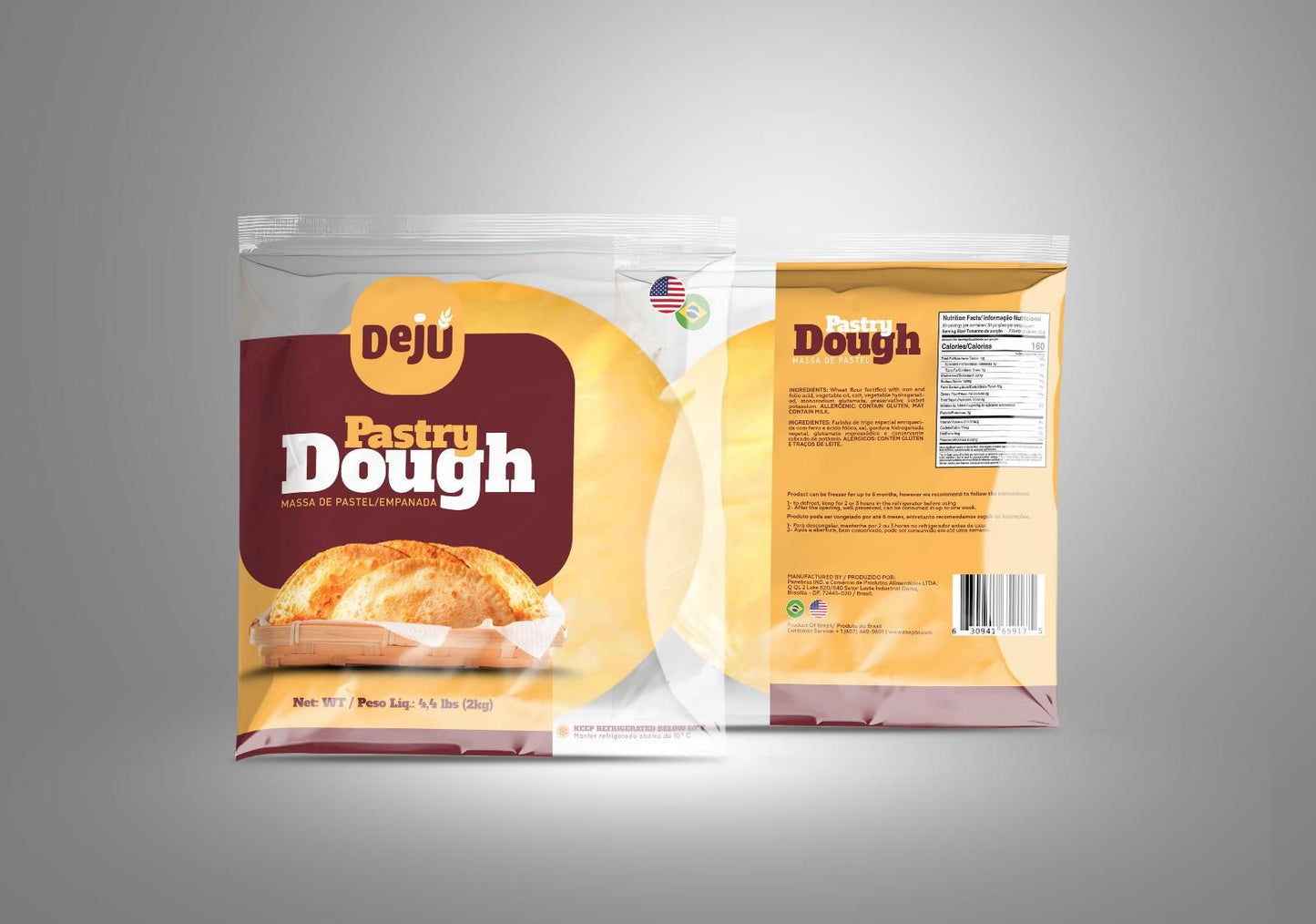 Massa de pastel disco DEJU 500g (refrigerado)