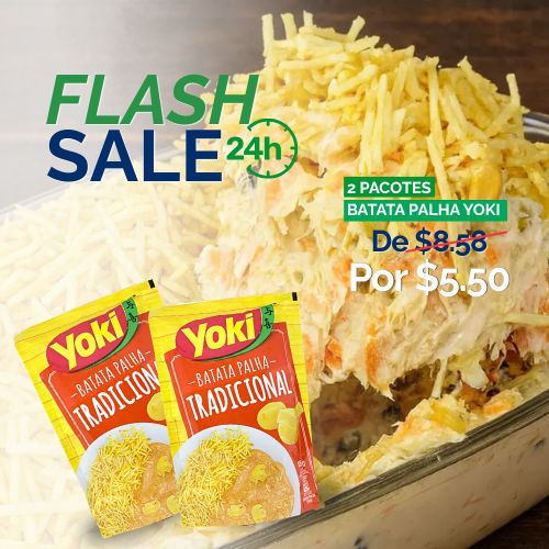 Flash Sale Batata Palha Tradicional Yoki 2 unidades de $ 8.58 por $5.50