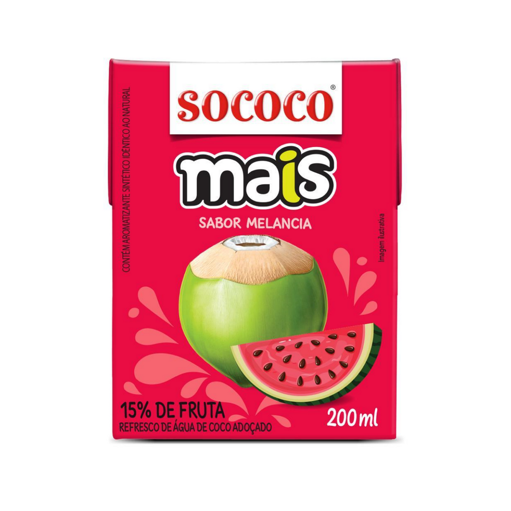 Água de Coco Mais Melancia – Sococo 200ml - Val: 13 de Novembro