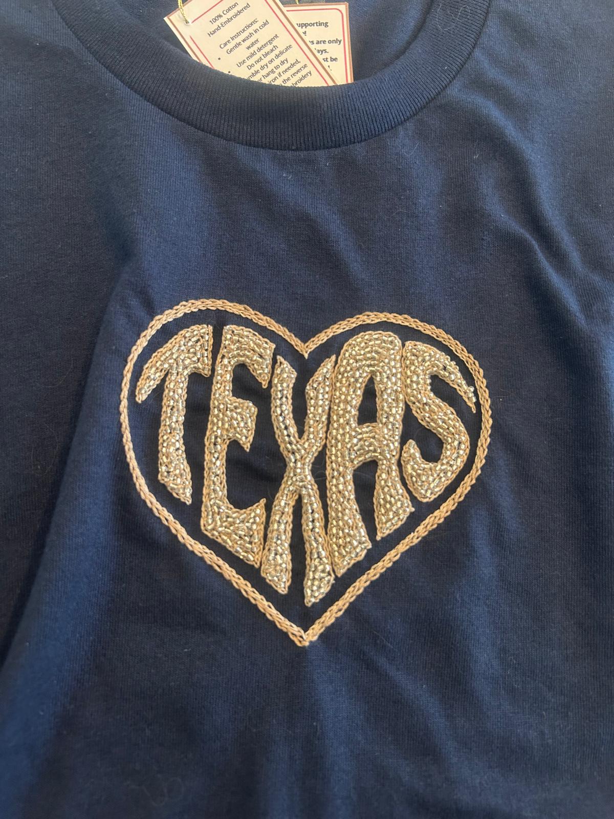 Camiseta Bordada TEXAS - Tamanho L