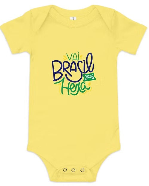 Brasil - Baby short sleeve one piece ( 3 a 6 meses)