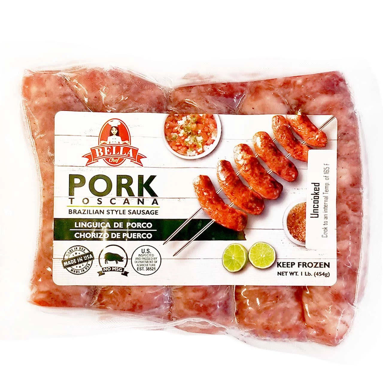 Linguiça Toscana Porco Bella Chef 1lb (congelado)