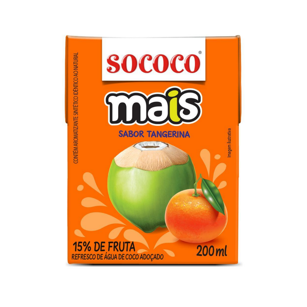 Água de Coco Mais Tangerina – Sococo 200ml - Val: 11 de Novembro