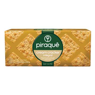 Biscoito Cream Cracker Integral Piraquê 200g - Val: 09 de Maio