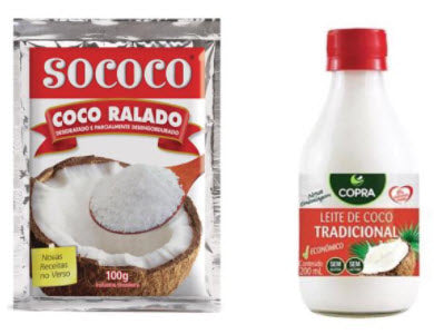 Coco Ralado e Leite de Coco