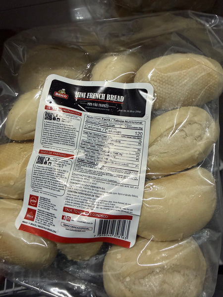 Pão Francês Mini (pacote com 10 unidades CONGELADO) 300g
