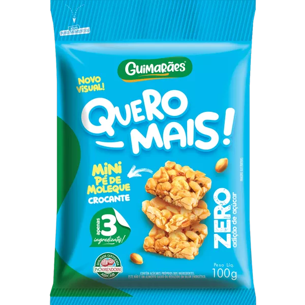 Quero Mais Pé De Moleque Zero 100g