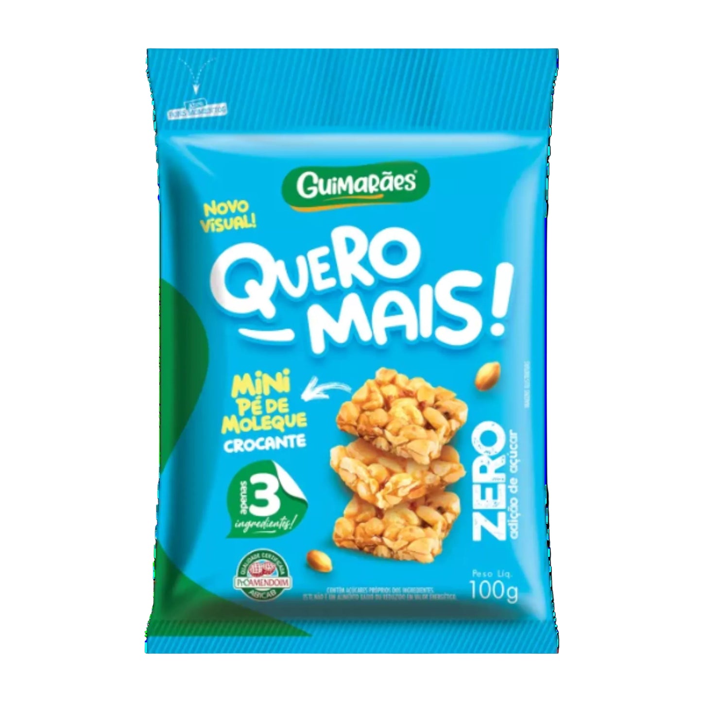 Quero Mais Pé De Moleque Zero 100g