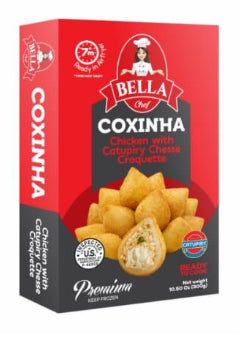 Coxinha de frango com requeijao cremoso já frita 300g (congelada) - Bella Chef