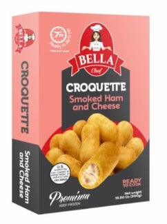 Croquete de Presunto e queijo já frito 300g (congelado) - Bella Chef