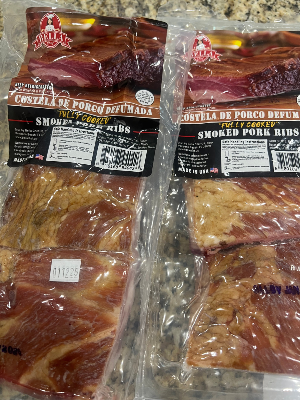 Costelinha de Porco  Defumada Congelada Bella Chef  ($9.99/LB)