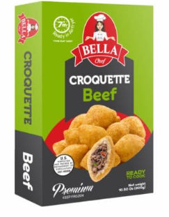 Croquete de carne já frito 300g (congelado) - Bella Chef