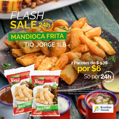 Flash Sale -  Palitos de Mandioca pré cozidos (Yuca Fries) Tio Jorge 1Lb - 2 unidades de $9.78 por $6.00