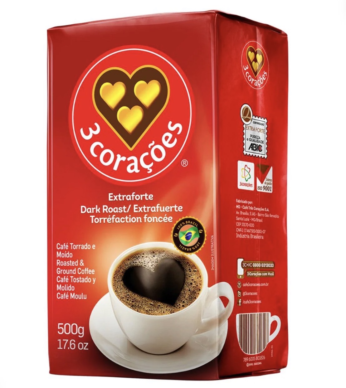 Café 3 Corações Extra Forte 500g