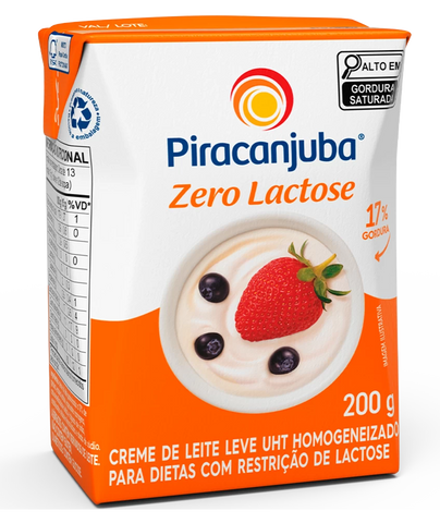 Creme De Leite Zero Lactose Piracanjuba - 200g