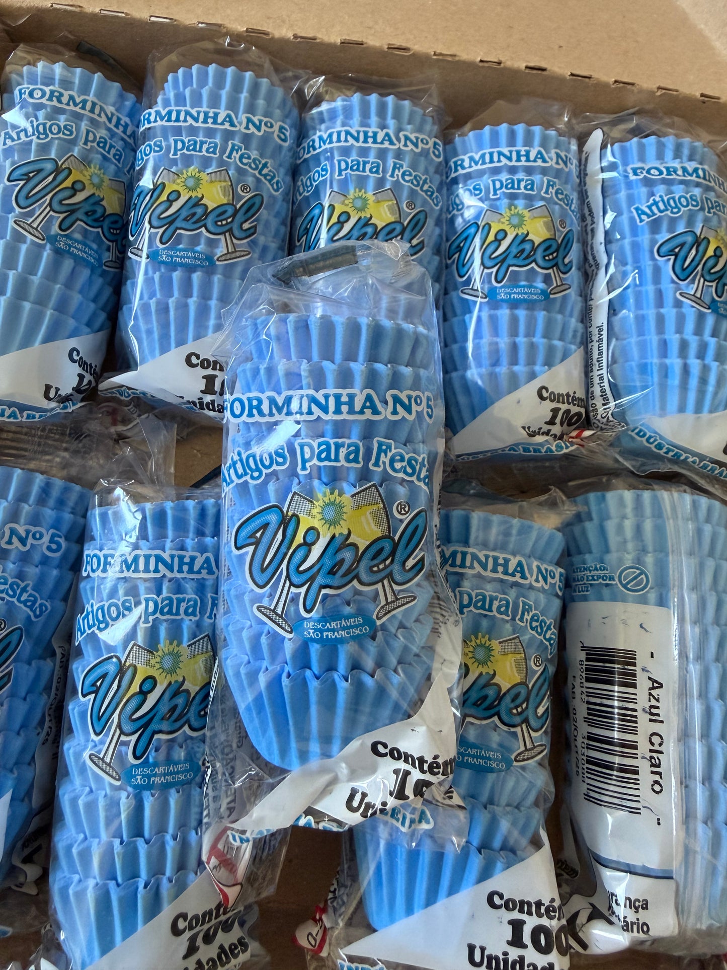 Forminha de Papel #5 Azul Claro (pacote com 100)