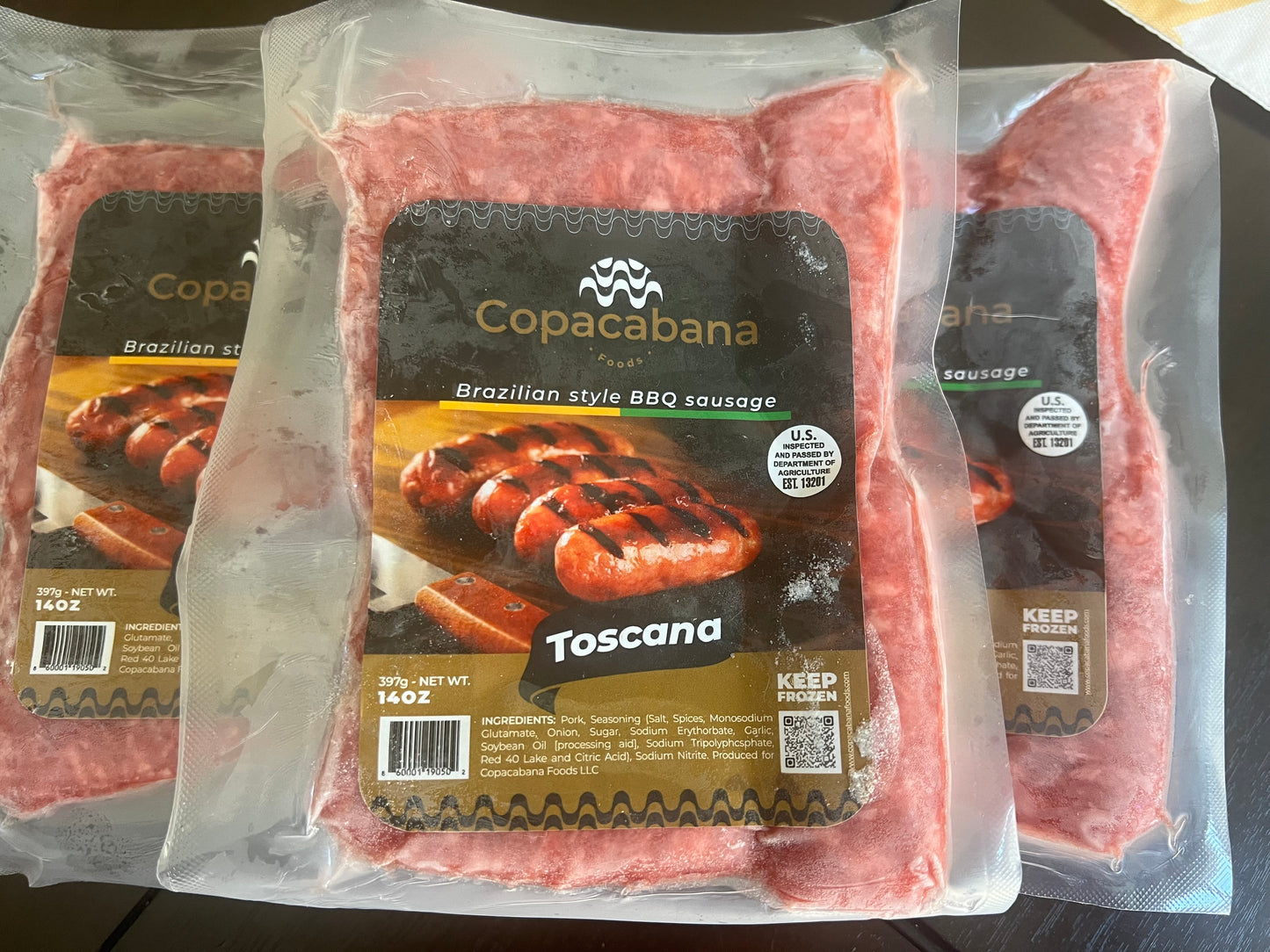 Linguiça Toscana Copacabana 14oz (congelado) nova embalagem