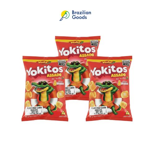 Salgadinho Yokitos Tubinho de Queijo 45g (3 unidades)