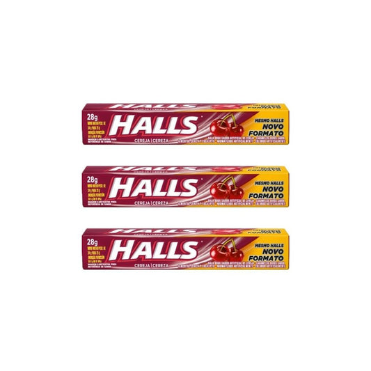 Halls Cereja 28g ( 3 unidades)