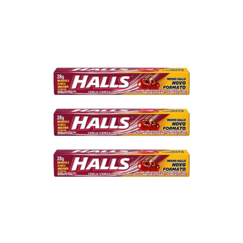 Halls Cereja 28g ( 3 unidades)