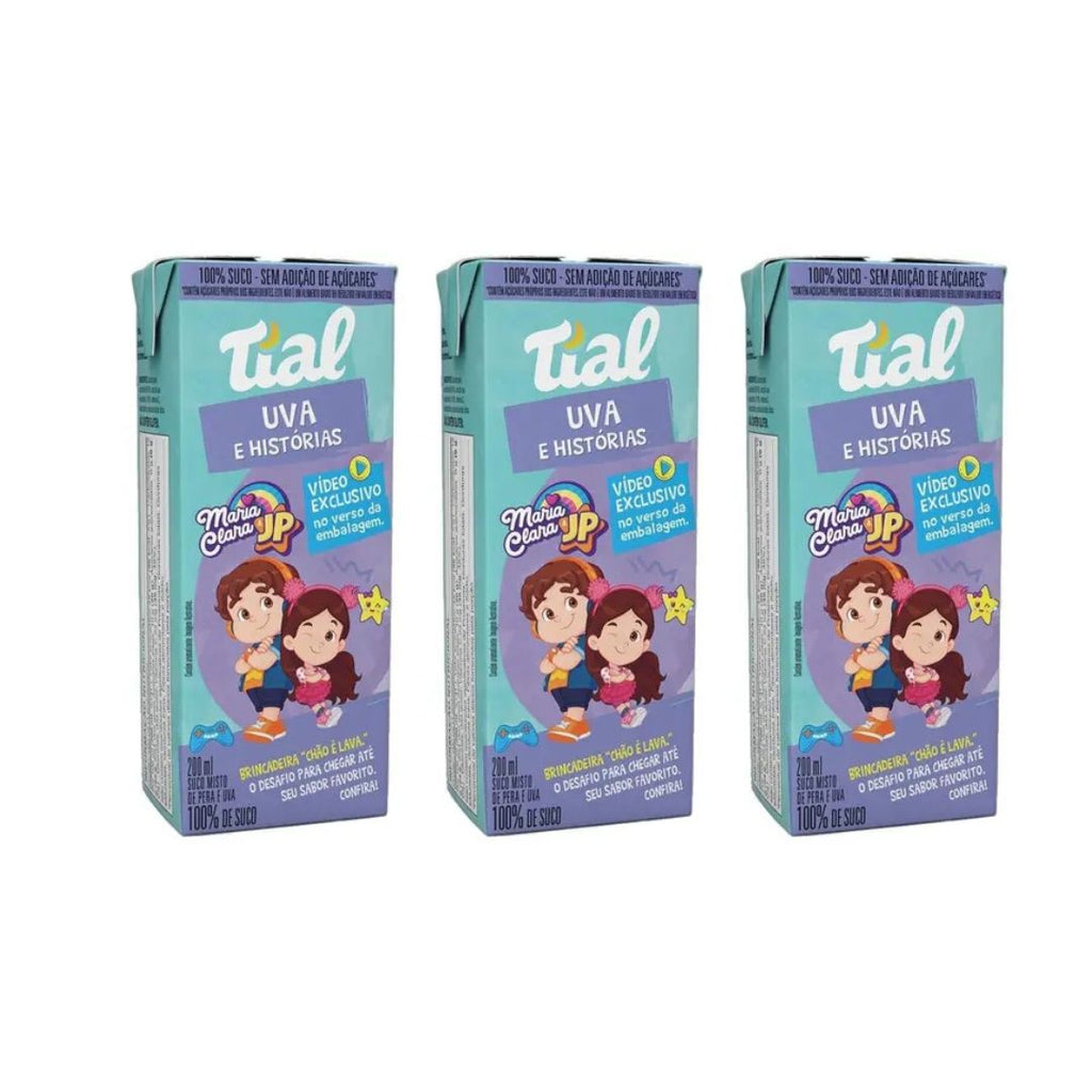 Tial Suco de Uva 200ml - Maria Clara e JP (3 unidades)