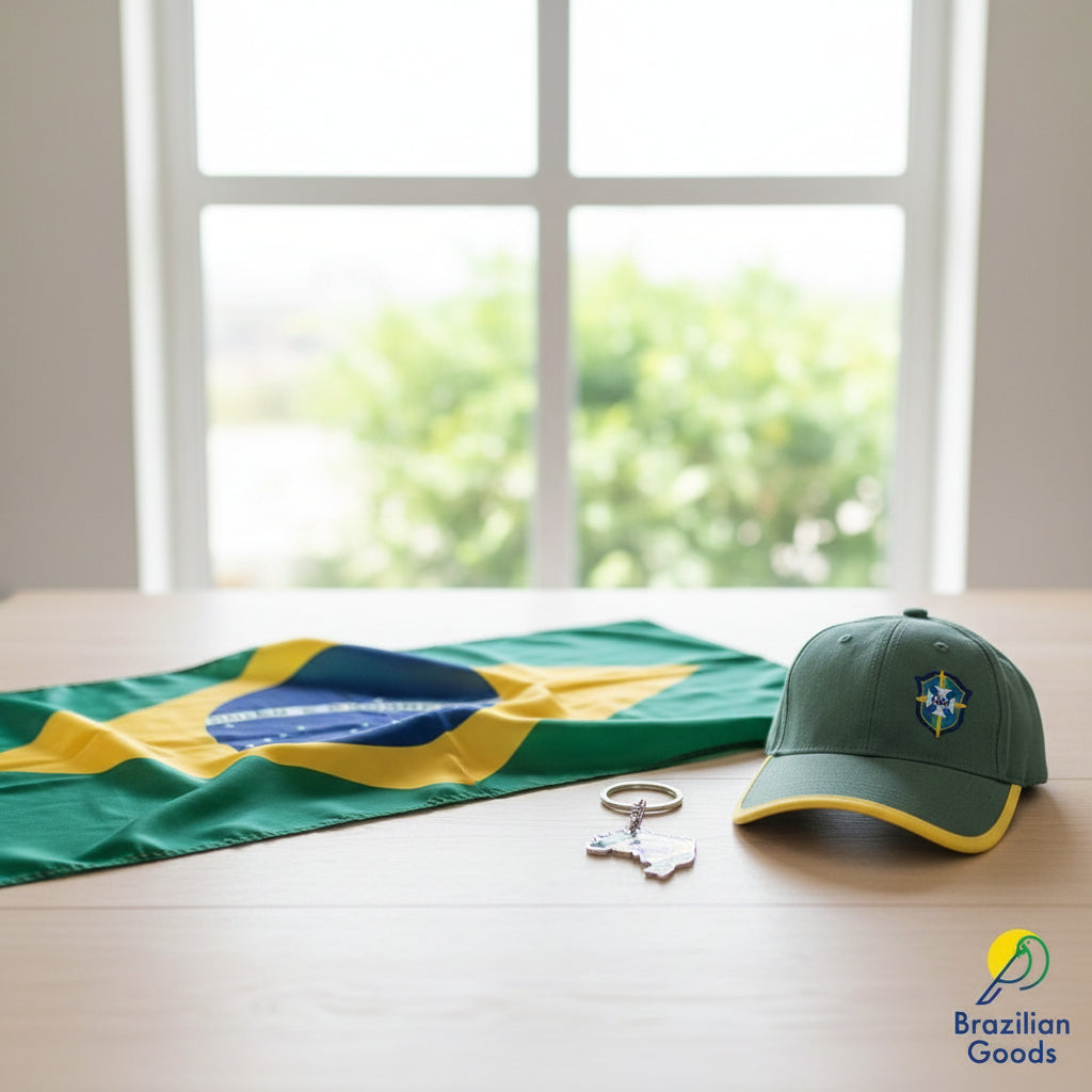 KIT BRASIL - Boné, Bandeira e Chaveiro