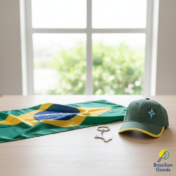 KIT BRASIL - Boné, Bandeira e Chaveiro