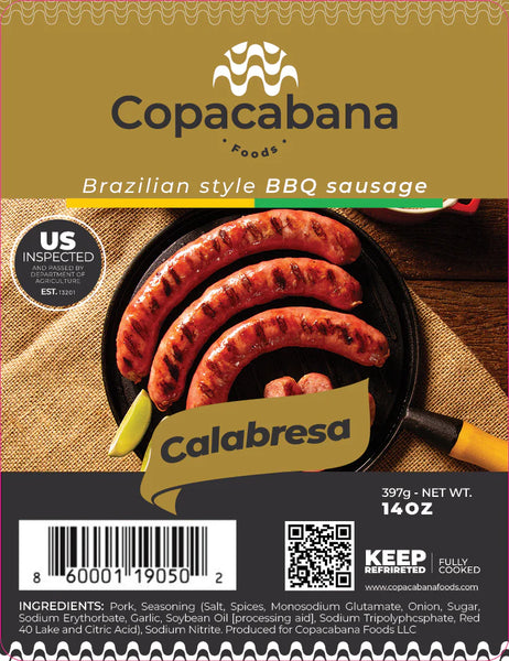 Linguiça Calabresa Copacabana 14oz (Congelado) nova embalagem
