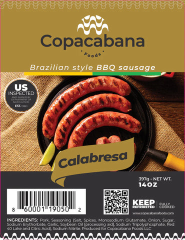 Linguiça Calabresa Copacabana 14oz (Congelado) nova embalagem