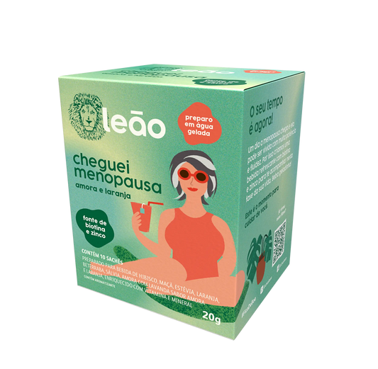 Chá Leão Fases Menopausa - Amora e Laranja 10 Sachês