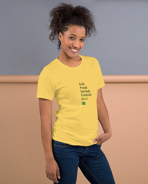 Camiseta Brasil Amarelo - Tamanho M