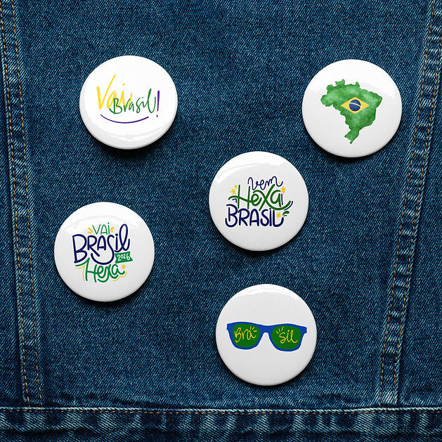 Brasil - Set of pin buttons
