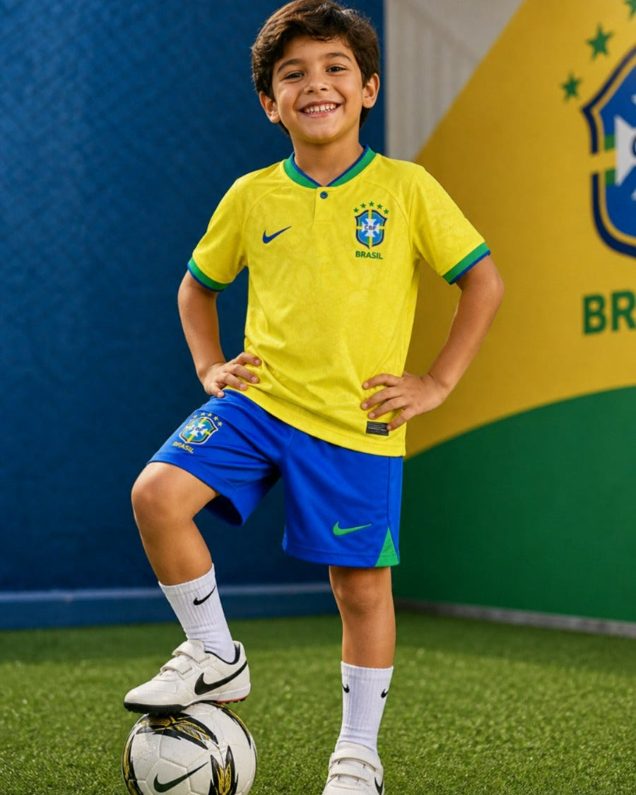 Conjunto Infantil - Camiseta Brasil + Shorts