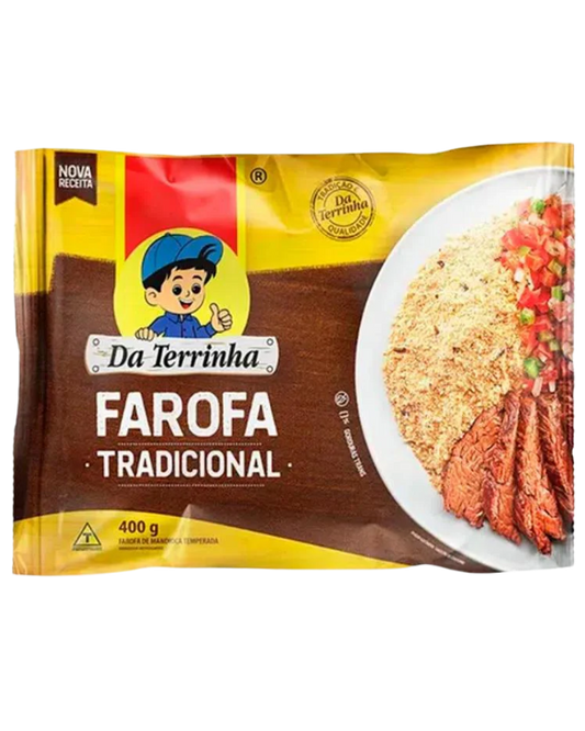 Farofa Pronta Mandioca temperada Da Terrinha 400g