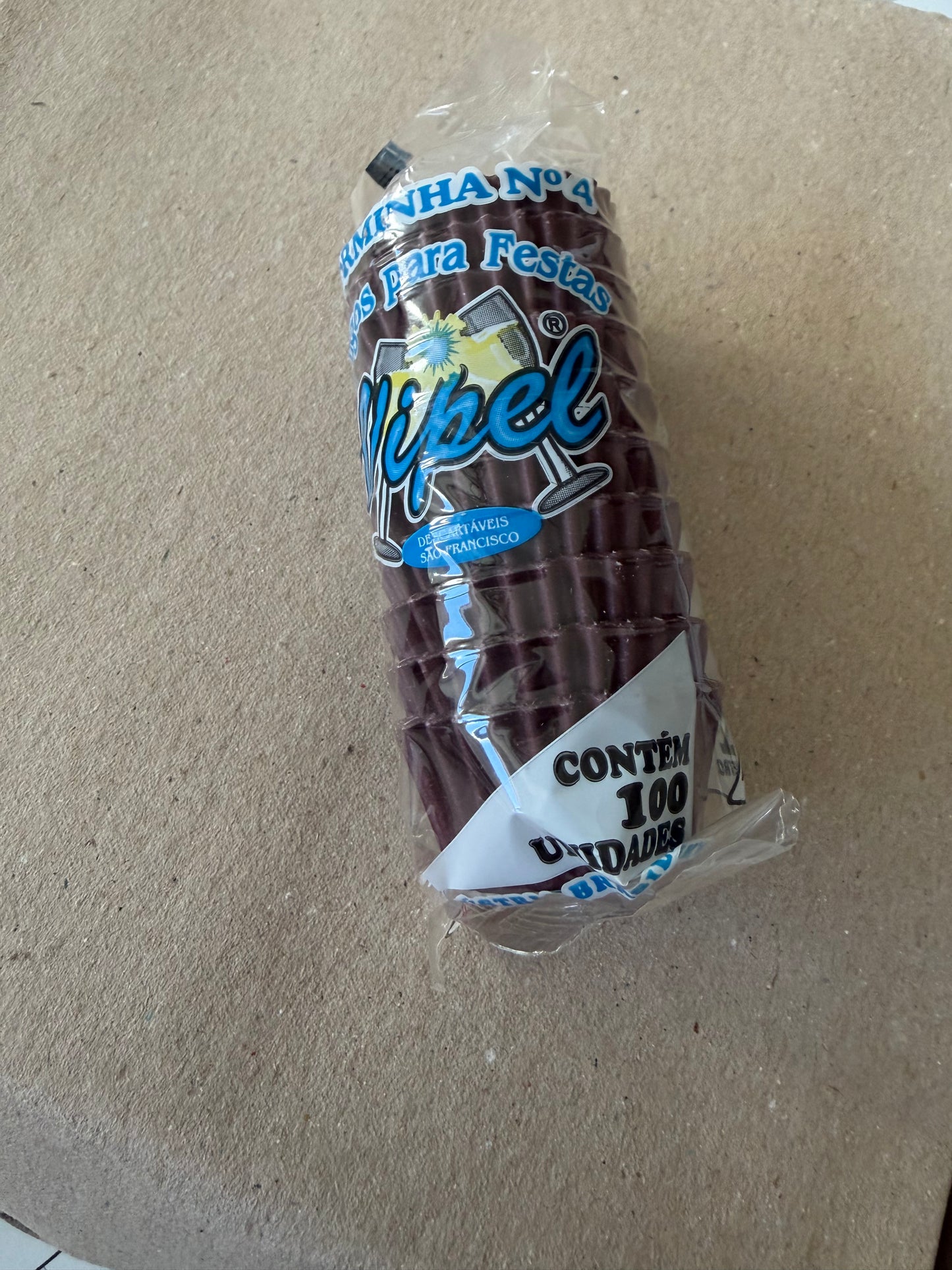 Forminha de Papel #4 Marrom (pacote com 100)