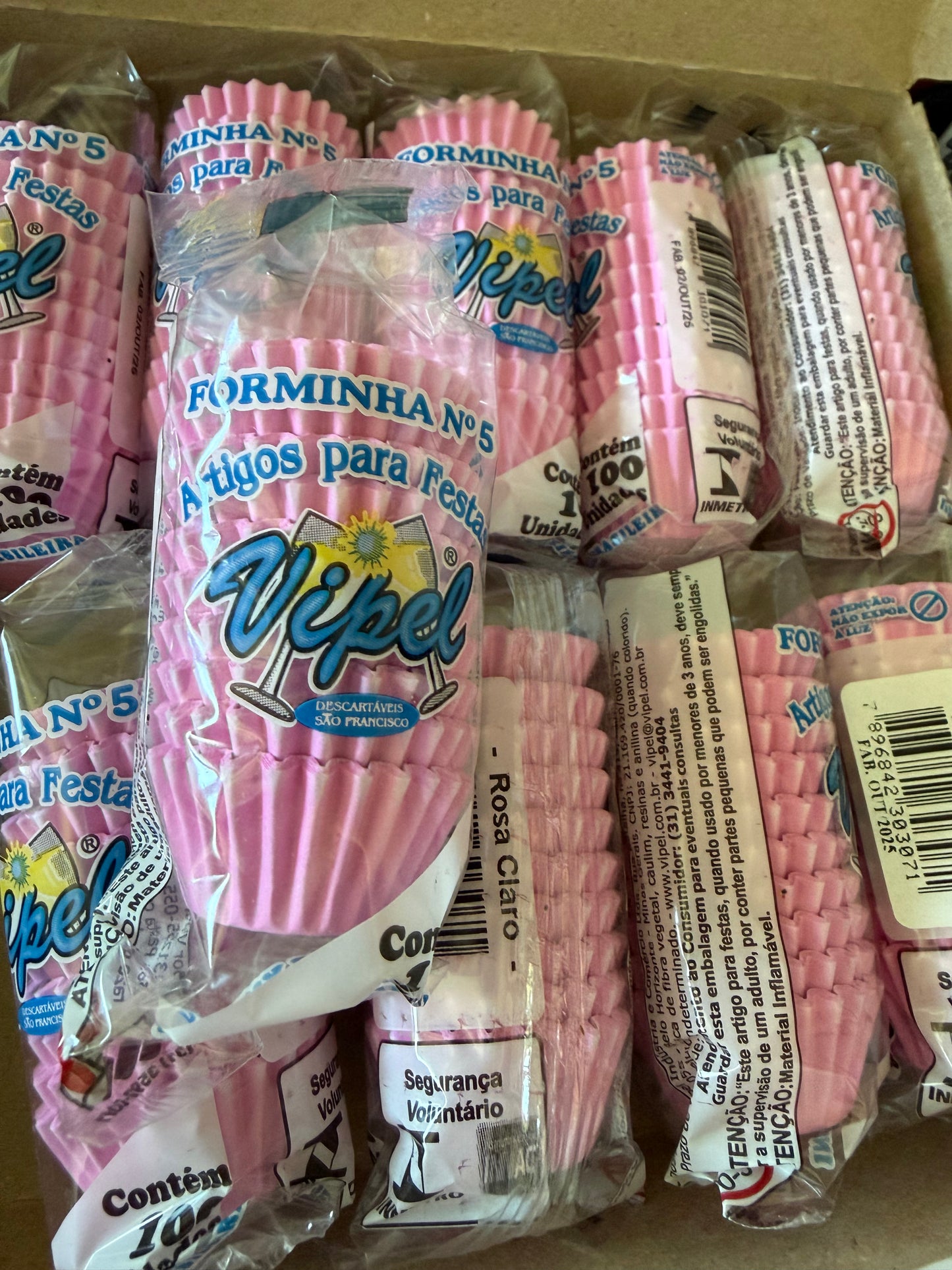 Forminha de Papel #5 Rosa Claro (pacote com 100)