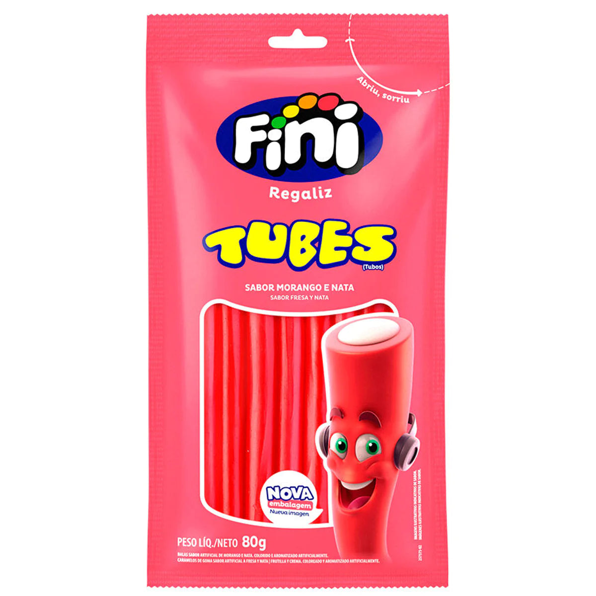 Fini Bala Tube Morango 80g