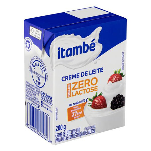 Creme De Leite Itambe Zero Lactose  200ml