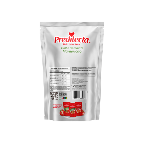 Molho de Tomate Manjericão 300g Predilecta