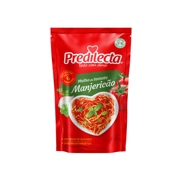 Molho de Tomate Manjericão 300g Predilecta