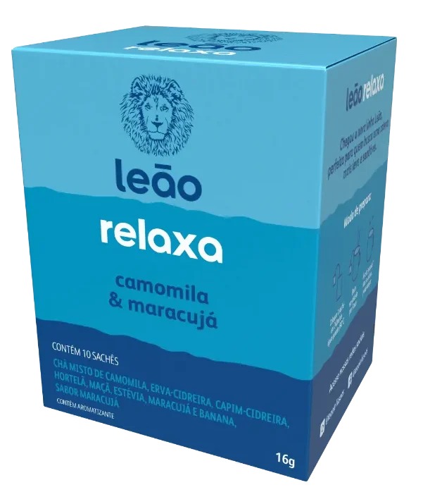Chá Leão Funcionais Relaxa - Camomila e Maracujá 10 Sachês