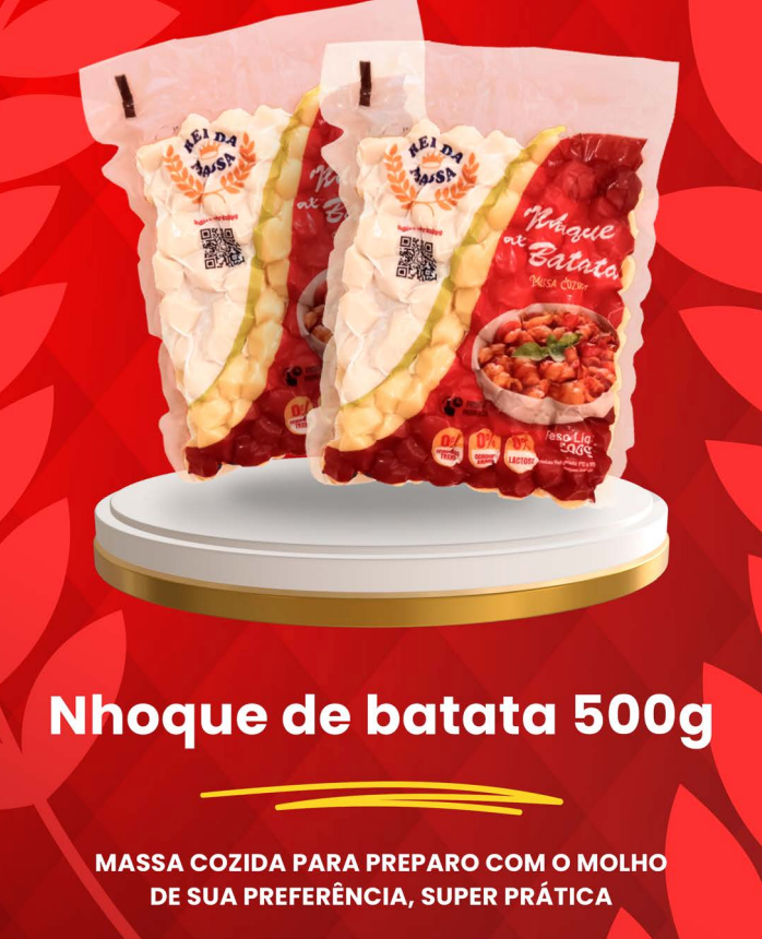 Massa de Nhoque Rei da Massa 500g (refrigerado)