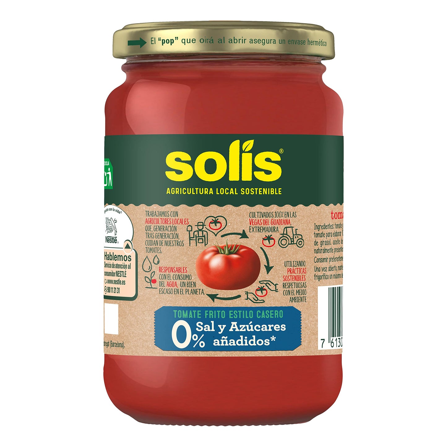 Molho de Tomate Solis Zero Vidro 350g