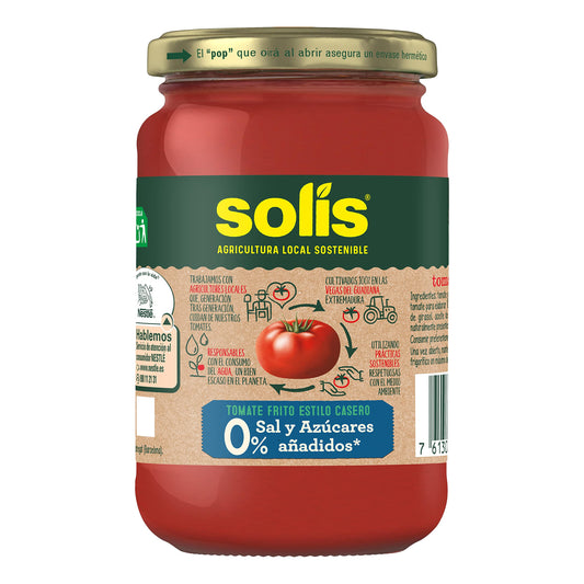 Molho de Tomate Solis Zero Vidro 350g