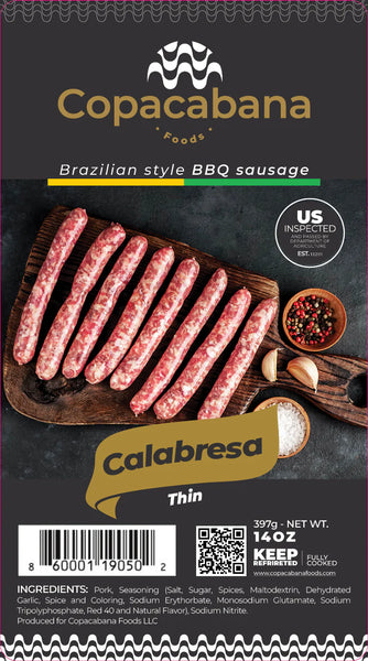 Linguiça Calabresa Copacabana Fininha 1lb (Congelado)