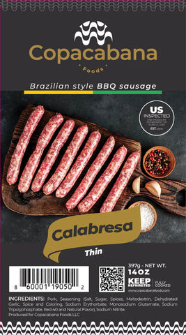 Linguiça Calabresa Copacabana Fininha 1lb (Congelado)
