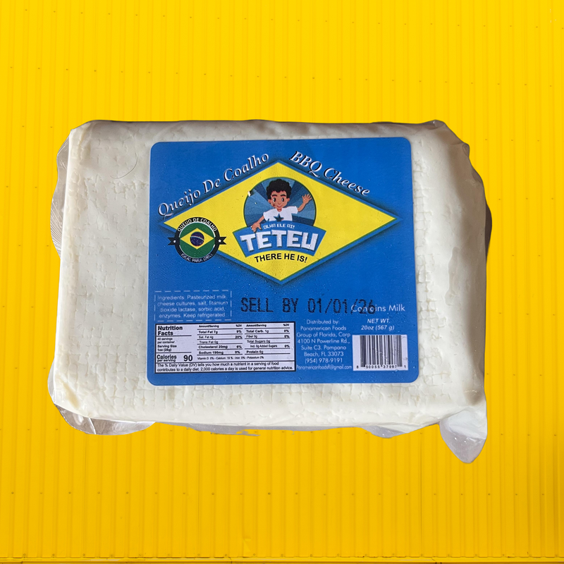 Queijo Coalho Meia Barra aprox 1,250 LB Teteu