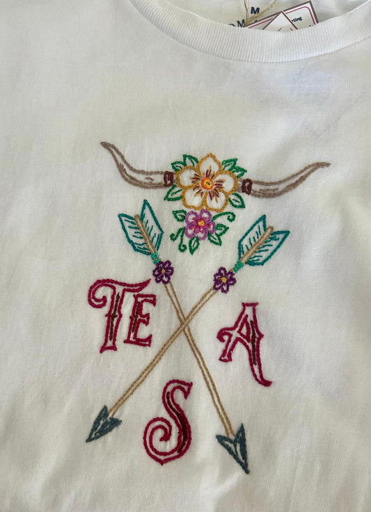 Camiseta Bordada Texas Flecha - Tamanho M